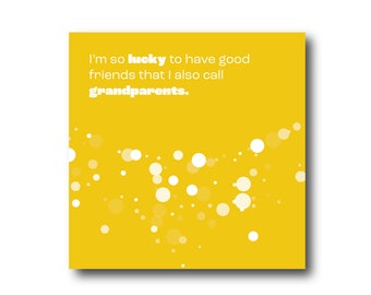 Digital GRANDPARENTS Wishes greeting card, Pantone Colors, Social Media Ready