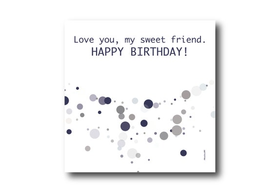Digital Birthday card wishes, instant download, printable at home, Pantone Colors