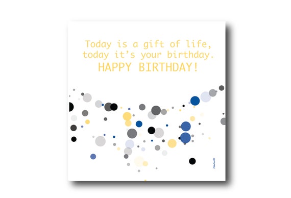 Digital Birthday Wishes greeting card, Pantone Colors
