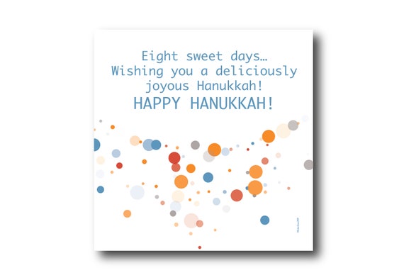 Digital Greeting Card for HANUKKAH Wishes, Pantone Colors