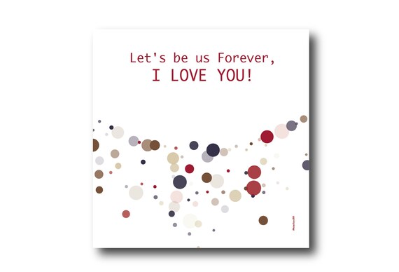 Digital Love card wishes, instant download, printable at home, ready to post, Pantone Colors