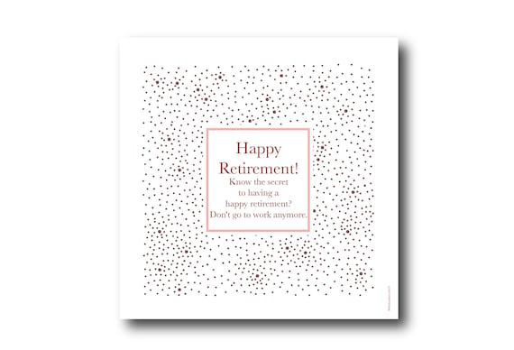 Digital Retirement card wishes, instant download, printable at home, ready to post, Pantone Colors, Pantone Colors