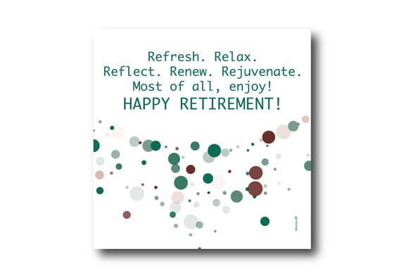 Retirement Digital card wishes, instant download, ready to post online, Pantone Colors, farewell