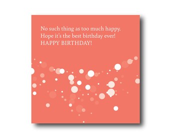 Digital Birthday Wishes greeting card, Pantone Colors, Social Media Ready