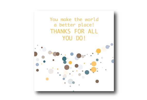 Digital Thank You Greeting card wishes, instant download, printable at home, ready to post, Pantone Colors