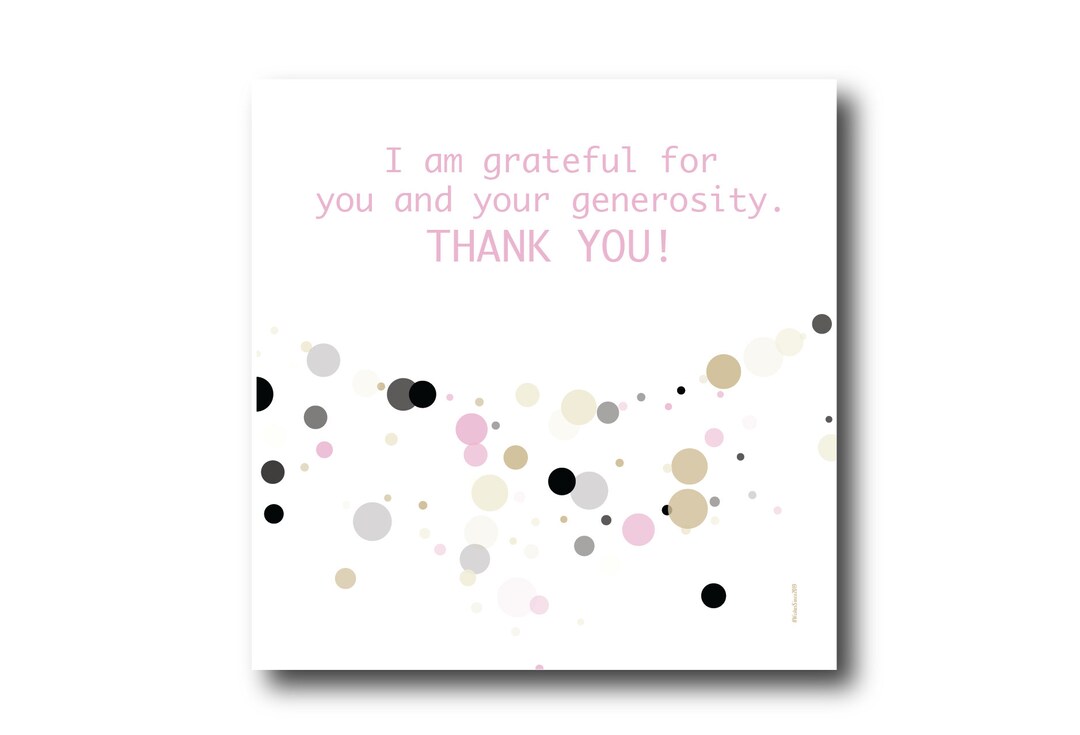 Digital Thank You Greeting Card Wishes, Instant Download, Printable at ...