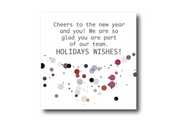 Digital Employee Appreciation card wishes, instant download, printable at home, Pantone Colors, Holiday wishes