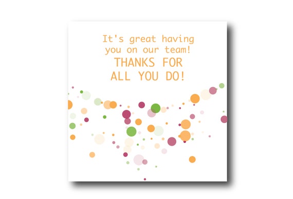 Digital Employee Appreciation card wishes, instant download, printable at home, Pantone Colors