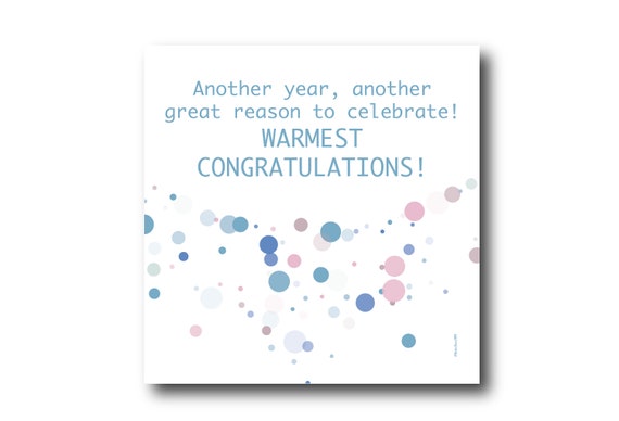 Digital Wedding Anniversary card wishes, instant download, printable at home, Pantone Colors