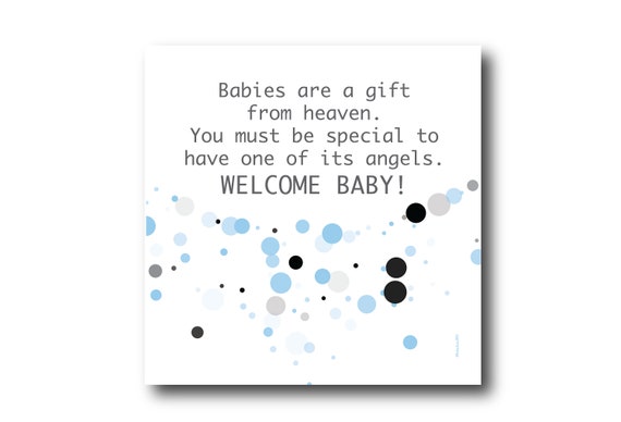 Digital Welcome Baby boy or girl card wishes, instant download, printable at home, Pantone Colors