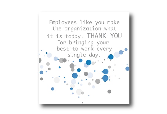 Digital Employee Appreciation card wishes, instant download, Social Media Image, Pantone Colors Ultimate Gray and Ibiza Blue colors