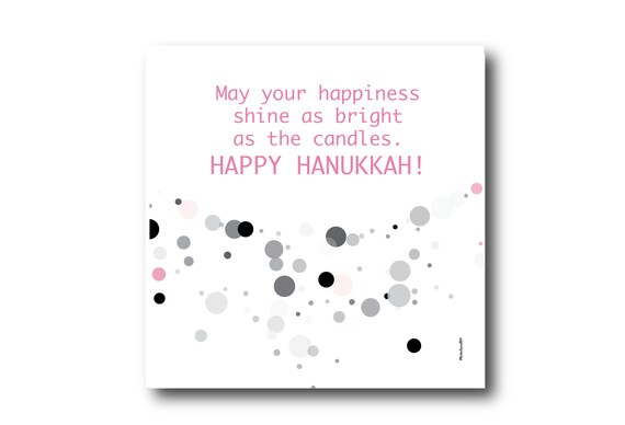 Digital Greeting Card for HANUKKAH Wishes, Pantone Colors