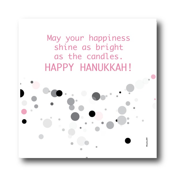 Digital Greeting Card for  HANUKKAH Wishes, Pantone Colors