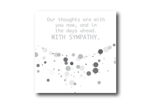 Digital Sympathy card wishes, instant download, printable at home, ready to post, Pantone Colors