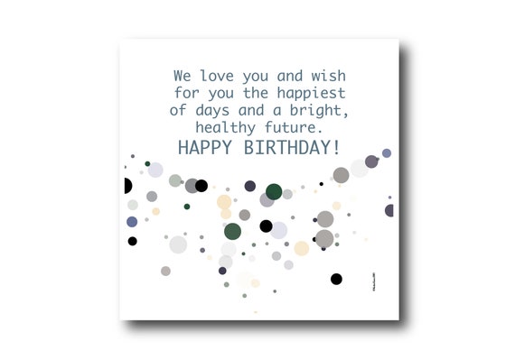 Digital Birthday Wishes greeting card, Pantone Colors