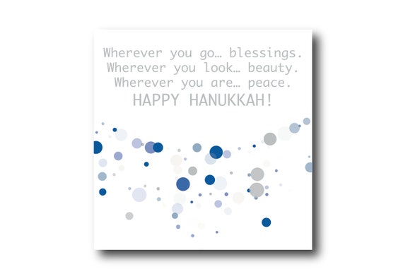 Digital Greeting Card for HANUKKAH Wishes, Pantone Colors, Sustainable Design