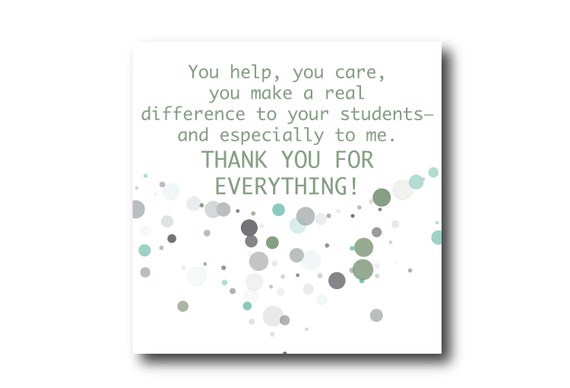 Digital Teacher Appreciation Greeting card, instant download, ready to post, Pantone Colors, Thank you Note