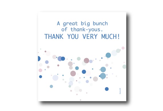 Digital Thank You Greeting card wishes, instant download, printable at home, ready to post, Pantone Colors