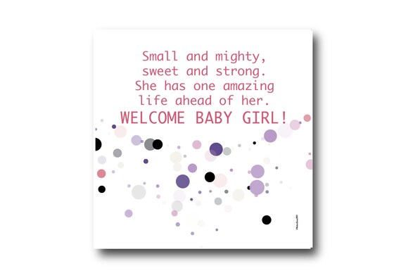 Digital Welcome Baby boy or girl card wishes, instant download, printable at home, Pantone Colors