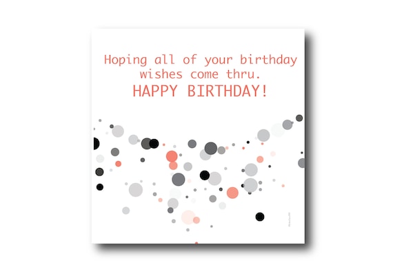 Digital Birthday Wishes greeting card, Pantone Colors