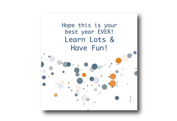 Digital Good Luck card wishes, instant download, printable at home, ready to post, Pantone Colors