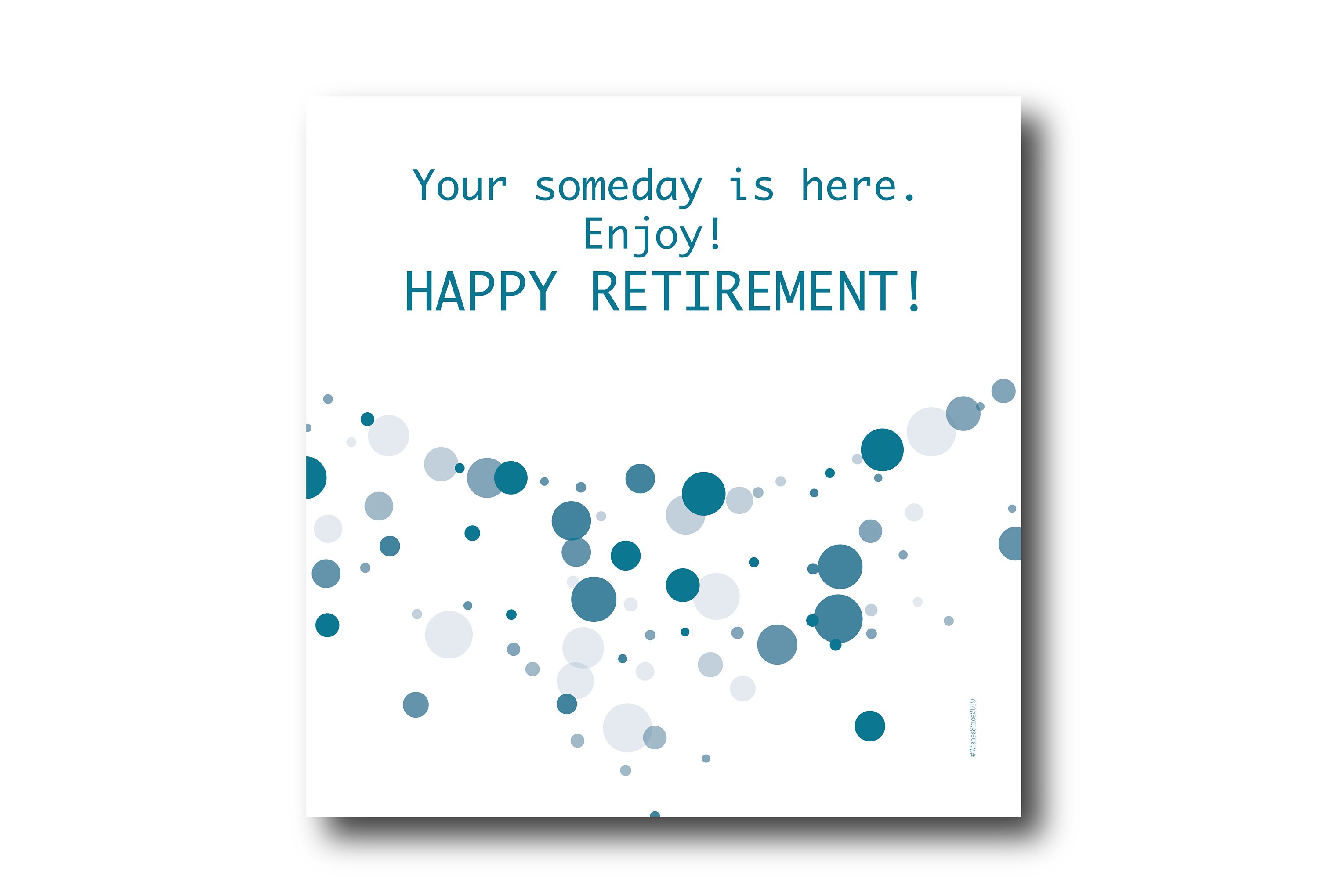 Digital Retirement card wishes, instant download, printable at home