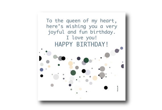 Digital Birthday Wishes greeting card, Pantone Colors