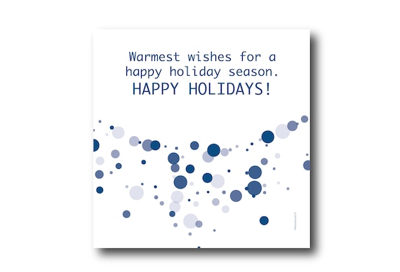 Digital Holiday Season card wishes, instant download, printable at home, ready to post, Pantone Colors, Pantone Colors
