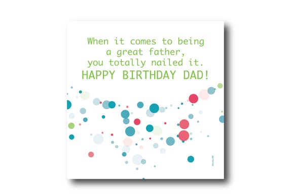 Digital Father Birthday Wishes greeting card, Pantone Colors