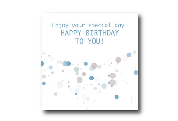 Digital Birthday Wishes Greeting Card, Pantone Colors