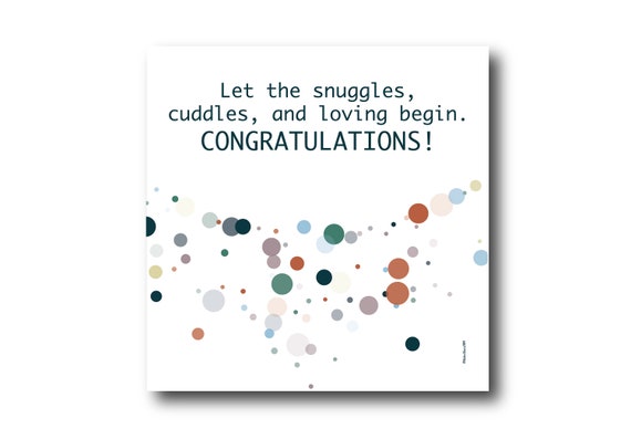 Digital Welcome Baby boy or girl card wishes, instant download, printable at home, Pantone Colors
