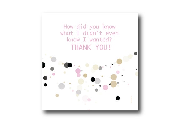 Digital Thank You Greeting card wishes, instant download, printable at home, ready to post, Pantone Colors