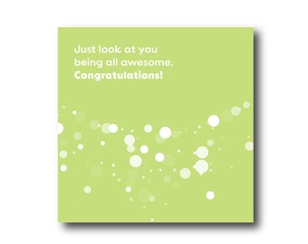 Digital Congratulations Wishes greeting card, Pantone Colors, Social Media Ready