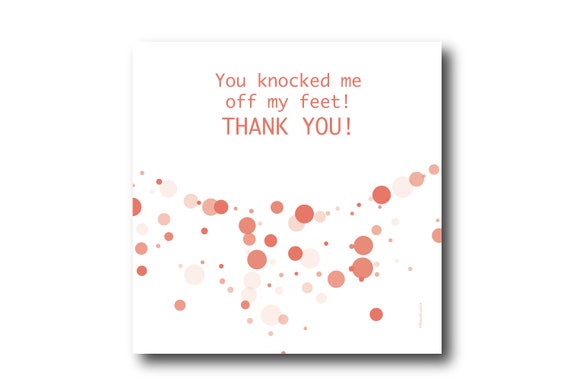 Digital Thank You Greeting card wishes, instant download, printable at home, ready to post, Pantone Colors