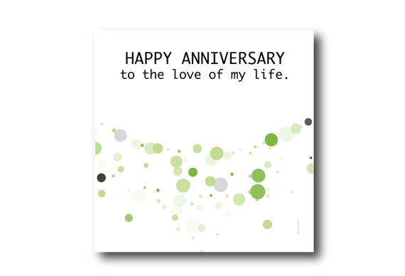 Digital Wedding Anniversary card wishes, instant download, printable at home, Pantone Colors