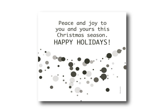 Digital Holiday Season card wishes, instant download, printable at home, ready to post, Pantone Colors, Pantone Colors