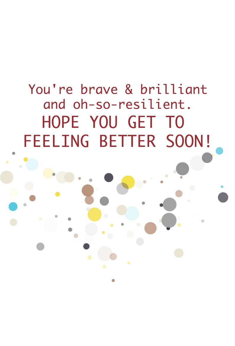 Digital Get Well Soon Card Wishes, Instant Download, Printable at Home ...