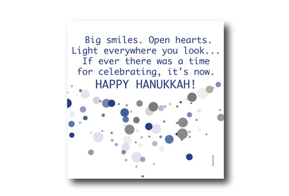 Digital Greeting Card for HANUKKAH Wishes, Pantone Colors