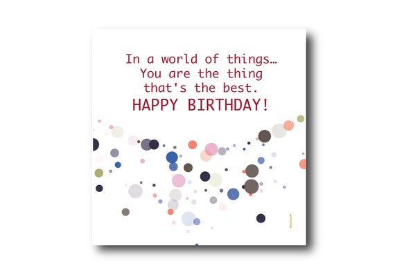 Digital Birthday Wishes greeting card, Pantone Colors