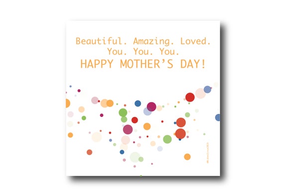 Digital Mother’s day wishes card, Pantone Colors