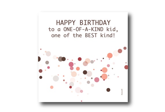 Digital Birthday card wishes, instant download, printable at home, Pantone Colors