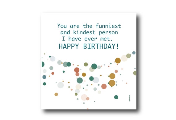 Digital Birthday card wishes, instant download, printable at home, Pantone Colors
