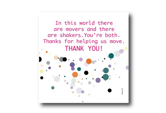 Digital Thank You Greeting card wishes, instant download, printable at home, ready to post, Pantone Colors
