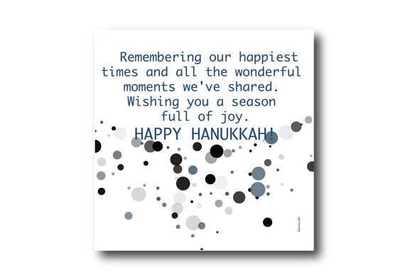 Digital Greeting Card for HANUKKAH Wishes, Pantone Colors