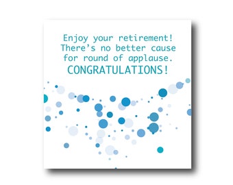 Retirement Digital card wishes, instant download, ready to post online, Pantone Colors, farewell