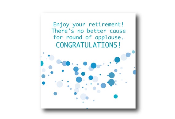 Retirement Digital card wishes, instant download, ready to post online, Pantone Colors, farewell