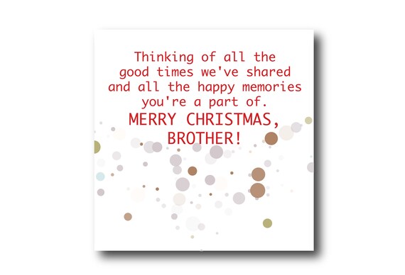 Digital Holiday Season card wishes for a brother, instant download, printable at home, ready to post, Pantone Colors, Pantone Colors