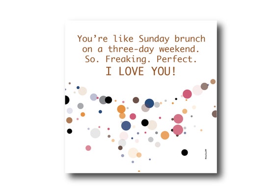 Digital Love card wishes, instant download, printable at home, ready to post, Pantone Colors