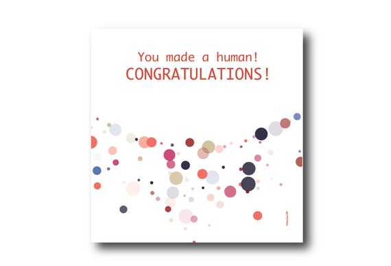 Digital Welcome Baby boy or girl card wishes, instant download, printable at home, Pantone Colors
