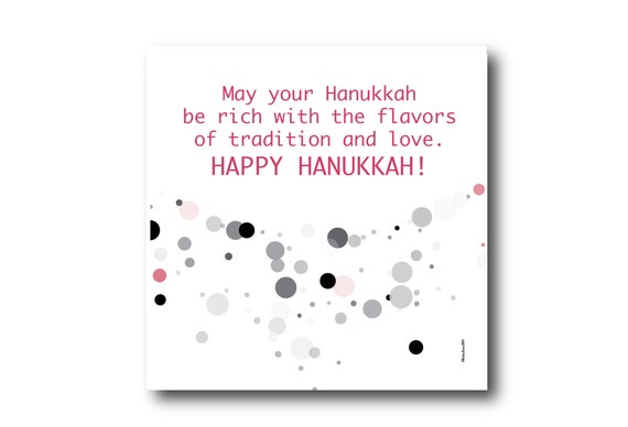 Digital Greeting Card for HANUKKAH Wishes, Pantone Colors